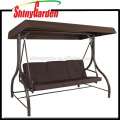 3 Sets Modern Converting Outdoor Patio Metal Swing Chair, Canopy Hammock Deck Furniture